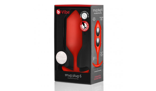 Anālais spraudnis B-Vibe 6 Sarkans