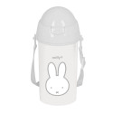 Bottle with Lid and Straw Miffy Niebla Grey PVC 500 ml