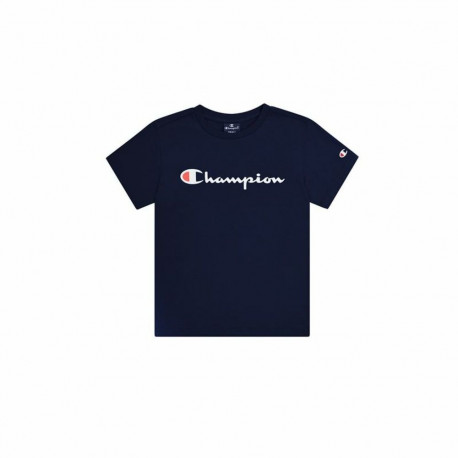 Child's Short Sleeve T-Shirt Champion Crewneck Blue - 11-12 Years