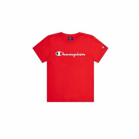 Child's Short Sleeve T-Shirt Champion Crewneck Red - 9-10 Years