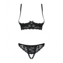 Lace Underwear Set Obsessive Letica Black S/M