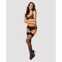 Lace Underwear Set Obsessive Heartina Black S/M