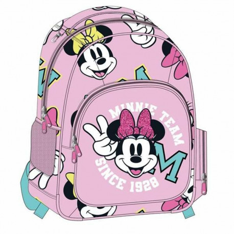 Kooliseljakott Minnie Mouse Fuksiaroosa 32 x 15 x 42 cm