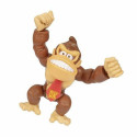 Jointed Figure Jakks Pacific Donkey Kong Super Mario Bros Brown Plastic