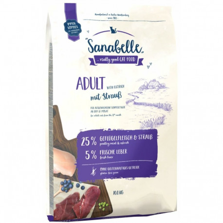 Kassitoit BOSCH Sanabelle Adult Ostrich Linnud Jaanalind 10 kg