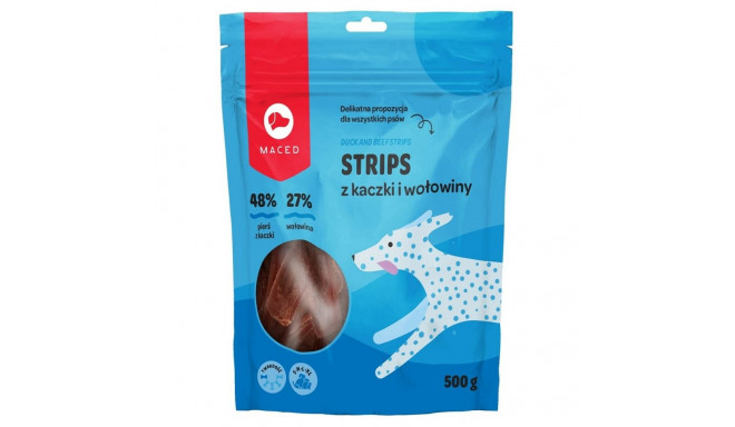 Koera suupiste Maced Duck and beef strips Vasikaliha Part 500 g