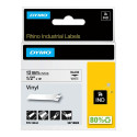 Lamineeritud Lint Sildimasinatele Dymo 18444 Valge Must/Valge 12 mm