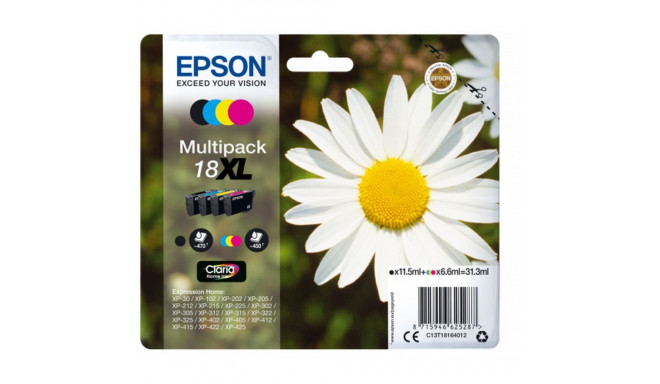 Originaalne Tindikassett Epson C13T18164012 Mitmevärviline Must/Tsüaansinine/Fuksiinpunane/Kollane