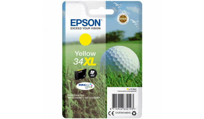 Originaalne Tindikassett Epson C13T34744010 Kollane
