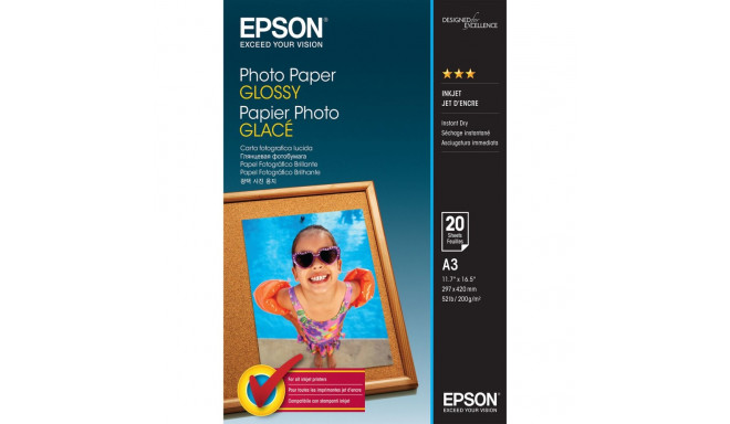 A3 Satin Fotopaber (20 lehte) Epson C13S042536 A3 20 Lehed (1 Ühikut)