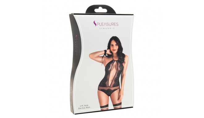 Underwear Set S Pleasures Black (One size)