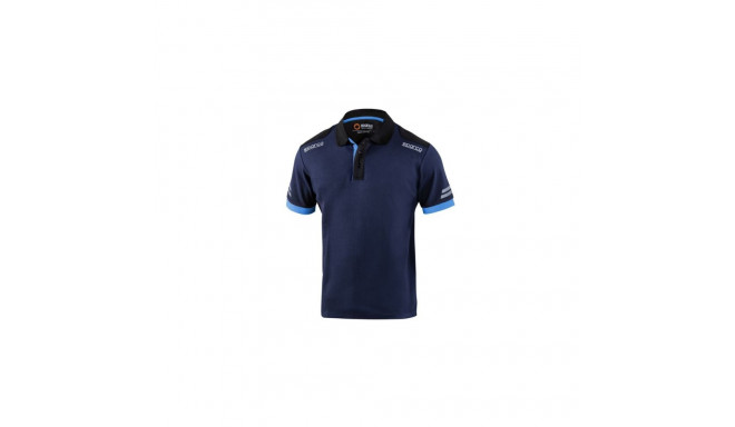 Men’s Short Sleeve Polo Shirt Sparco TW Blue Dark blue - M