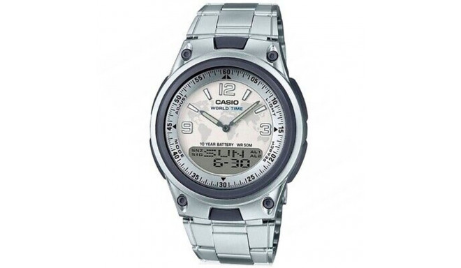 Meeste Kell Casio ILLUMINATOR TELEMEMO 30 Hõbedane (Ø 40 mm)