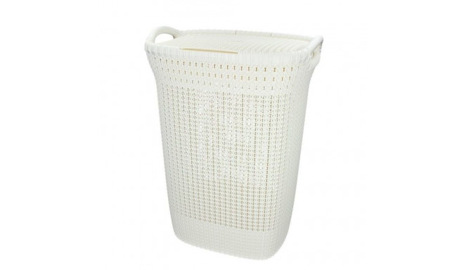 Laundry box Knit 57L 45,2x34,1x61,4cm white