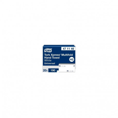 Lehtkäsipaber Tork Xpress Multifold Universal H2, 2 kihti, 23,4 x 21,3 cm (20 tk)