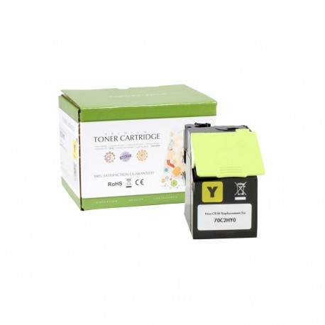 Compatible Static-Control Lexmark 702HY (70C2HY0) Yellow, 3000 p.
