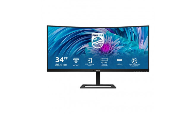 Philips | UltraWide LCD Monitor | 346E2CUAE | 34  " | VA | WQHD | 21:9 | 100 Hz | 4 ms | 3440 x 1440