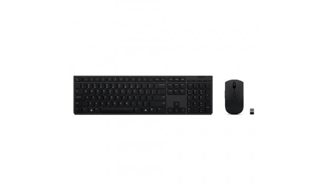 Lenovo | Professional Wireless Rechargeable Combo Keyboard and Mouse | Keyboard and Mouse Set | Wire