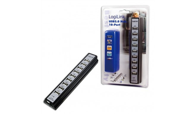 LogiLink UA0096 liidese jaotur 480 Mbit/s Must
