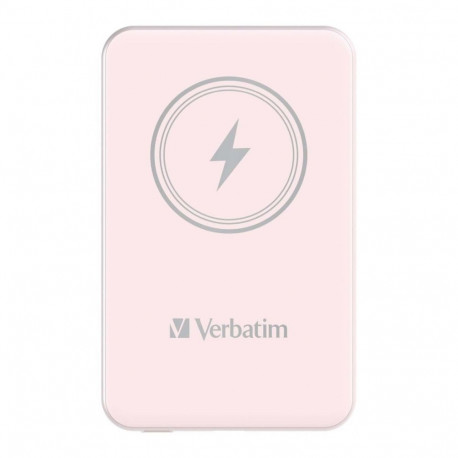 Verbatim Charge 'n' Go Magnetic Wireless Power Bank 5000mAh Pink