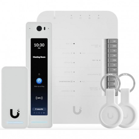 Ubiquiti G2 Starter Kit professionaalne turvalisuse läbipääsukontrolli süsteem hõbedane