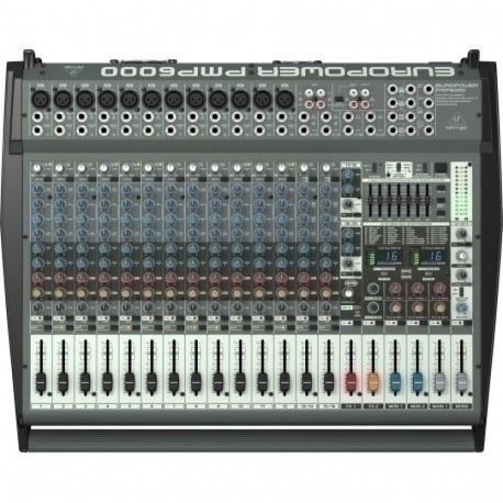 Behringer PMP6000 must 20 kanaliga helimikser 10 - 200000 Hz