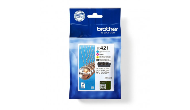 Brother LC-421VAL PagePack 4 tk Originaal Standardne Tootlikkus Must, Tsüaan, Magenta, Kollane