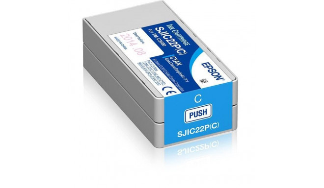 Epson SJIC22P(C) tindikassett ColorWorks C3500 jaoks (tsüaan)