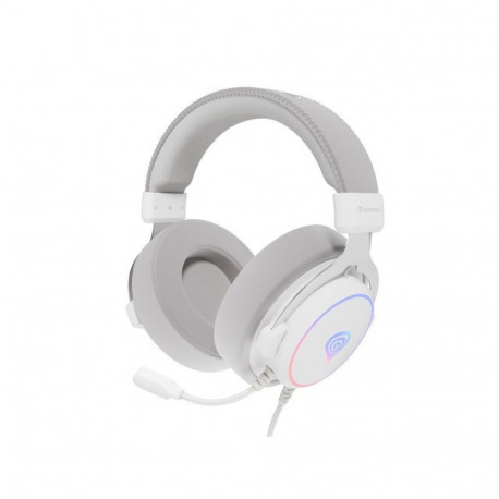 GENESIS mängupeakomplekt Neon 764 juhtmega peavõruga USB Type-A, valge