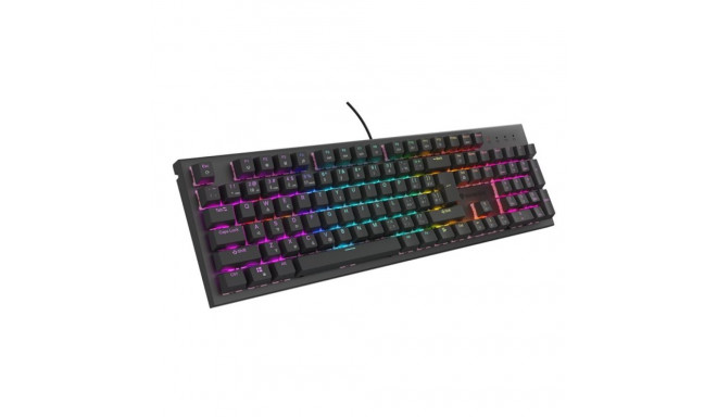 Genesis THOR 303 CZ/SK RGB taustvalgustusega mehaaniline silent switch must mänguriklaviatuur