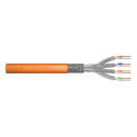 Installation cable DIGITUS cat.7, S/FTP, Dca, AWG 23/1, LSOH, 50m, orange, foil
