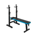 Adjustable straight weight bench with REBEL ACTIVE stands