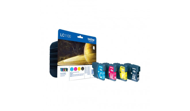 Brother LC-1100VALBPDR ink cartridge 4 pc(s) Original Black, Cyan, Magenta, Yellow