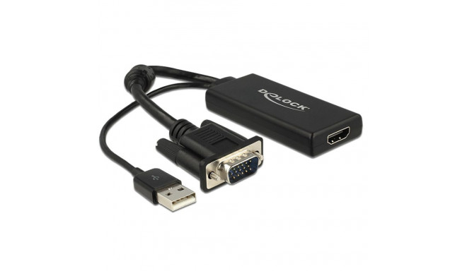 DeLOCK adapter 0.25m VGA+USB2.0-A/HDMI VGA (D-Sub) + USB, must