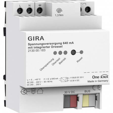 GIRA toiteplokk 640 mA KNX drosseliga ONE 213000