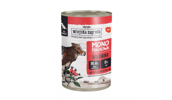 WIEJSKA ZAGRODA Monoprotein Beef - wet dog food - 400g