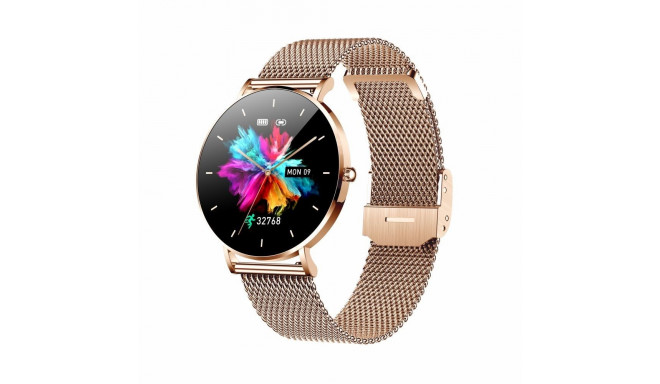 Manta Alexa women's smartwatch gold + pink strap