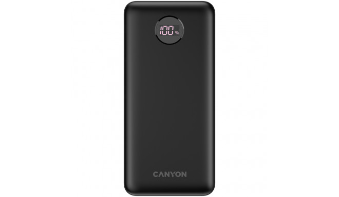 CANYON power bank PB-2002 LED 20000 mAh PD 20W QC 3.0 Black