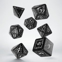 Elvish Dice Set Black And White Colors