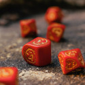 Dragons Modern Dice Set Red And Gold Colors