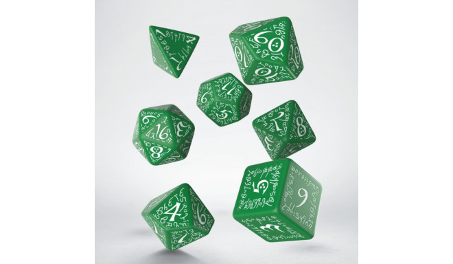 Elvish Dice Set Green And White
