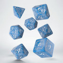Elvish dice set in blue and white