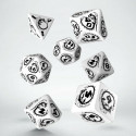 Dragons Rpg Dice Set White And Black Colors