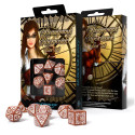 Steampunk Clockwork Dice Set Caramel And White