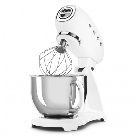 Stand Mixer - Smeg SMF03 4.8L Stainless Steel Bowl 800W White