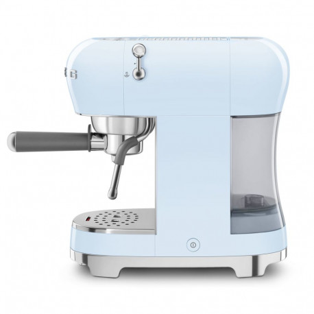 Coffee Maker - SMEG ECF02PBEU 15-Bar Manual Espresso Machine 1.1L Water Tank Blue
