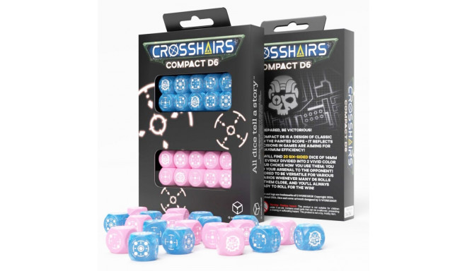 Crosshairs Compact D6 Rpg Dice Set (Blue And Pink Sp.)