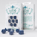 Q-workshop Elvish Dice Set Cobalt And Silver Sp.