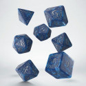 Q-workshop Elvish Dice Set Cobalt And Silver Sp.