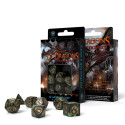 Q Workshop Dragons RPG Dice Set (Green & Gold Sp )